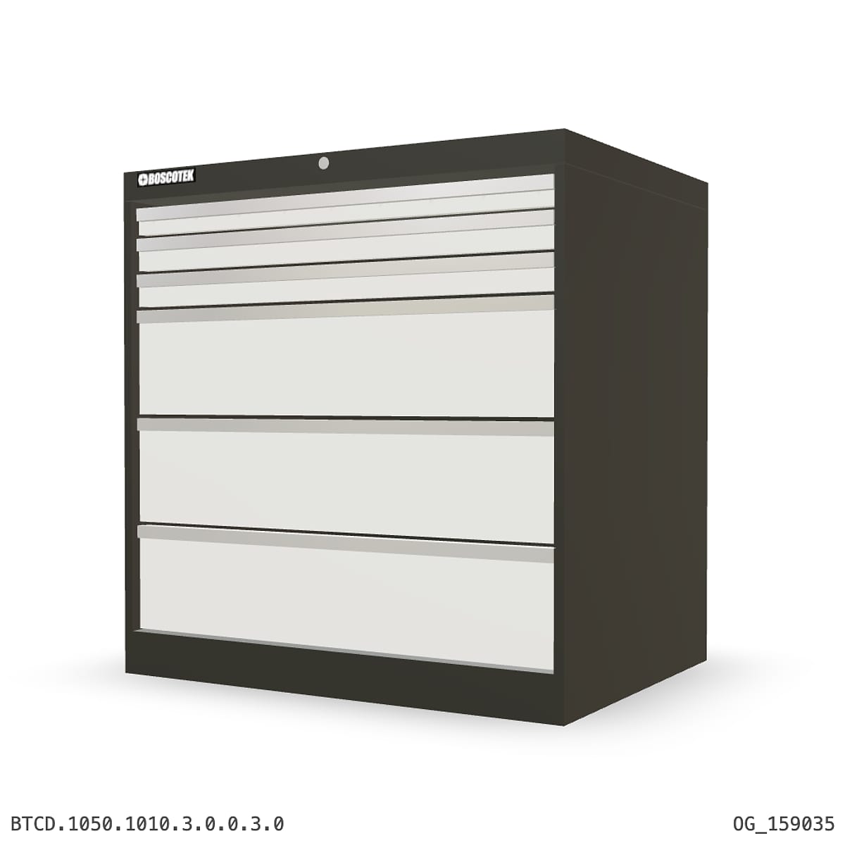 HD Cabinet 1010W × 1050H — D Series, 6-Drawer by Boscotek