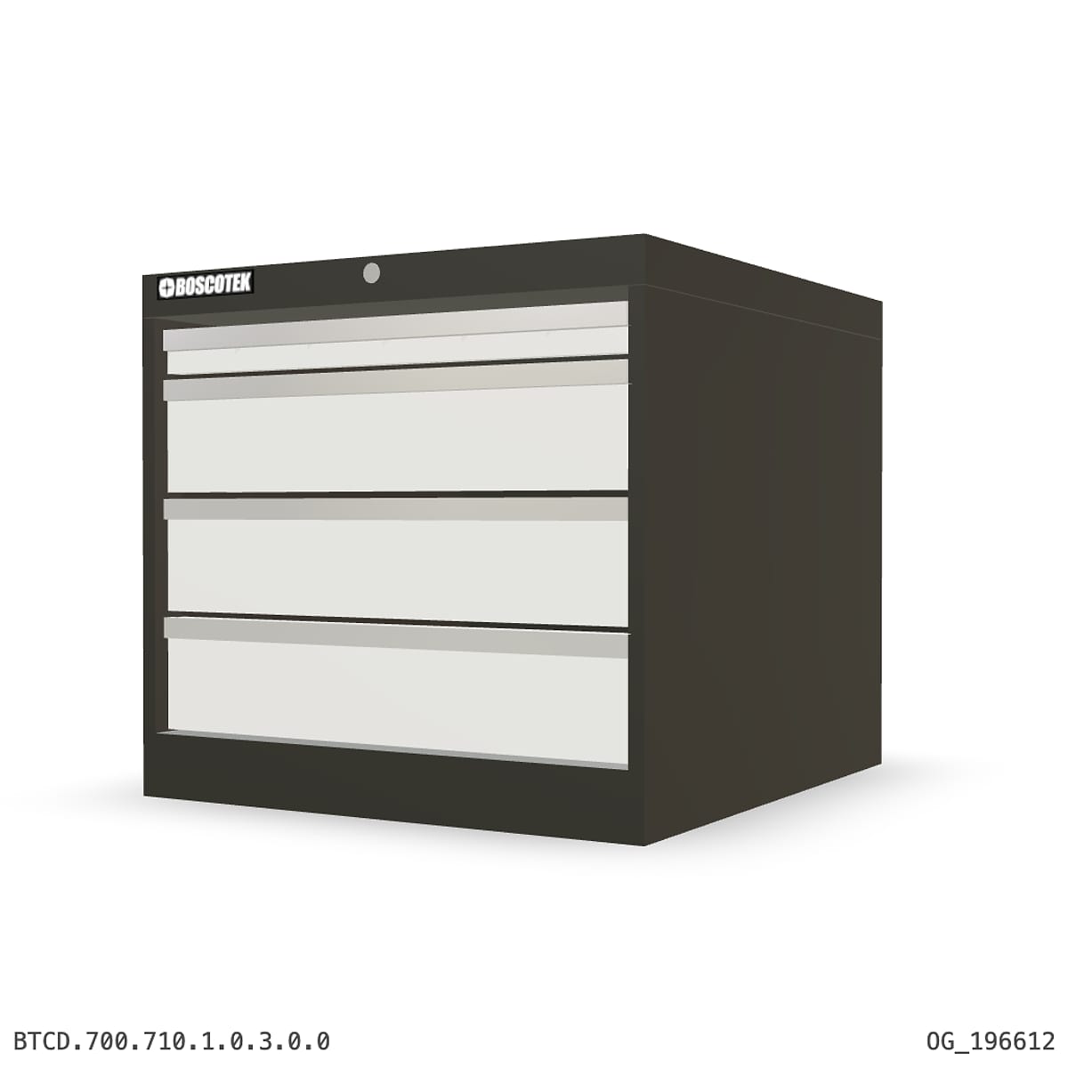 HD Cabinet 710W × 700H — D Series, 4-Drawer by Boscotek