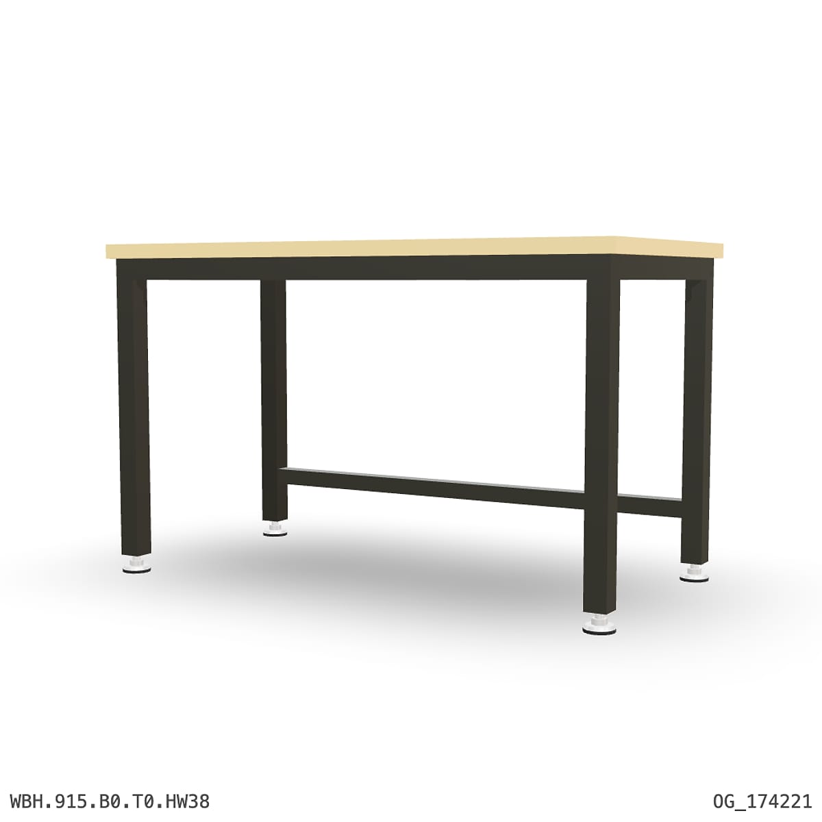 Heavy Duty Workbench 1500mm — Hardwood Oak 38mm by Boscotek