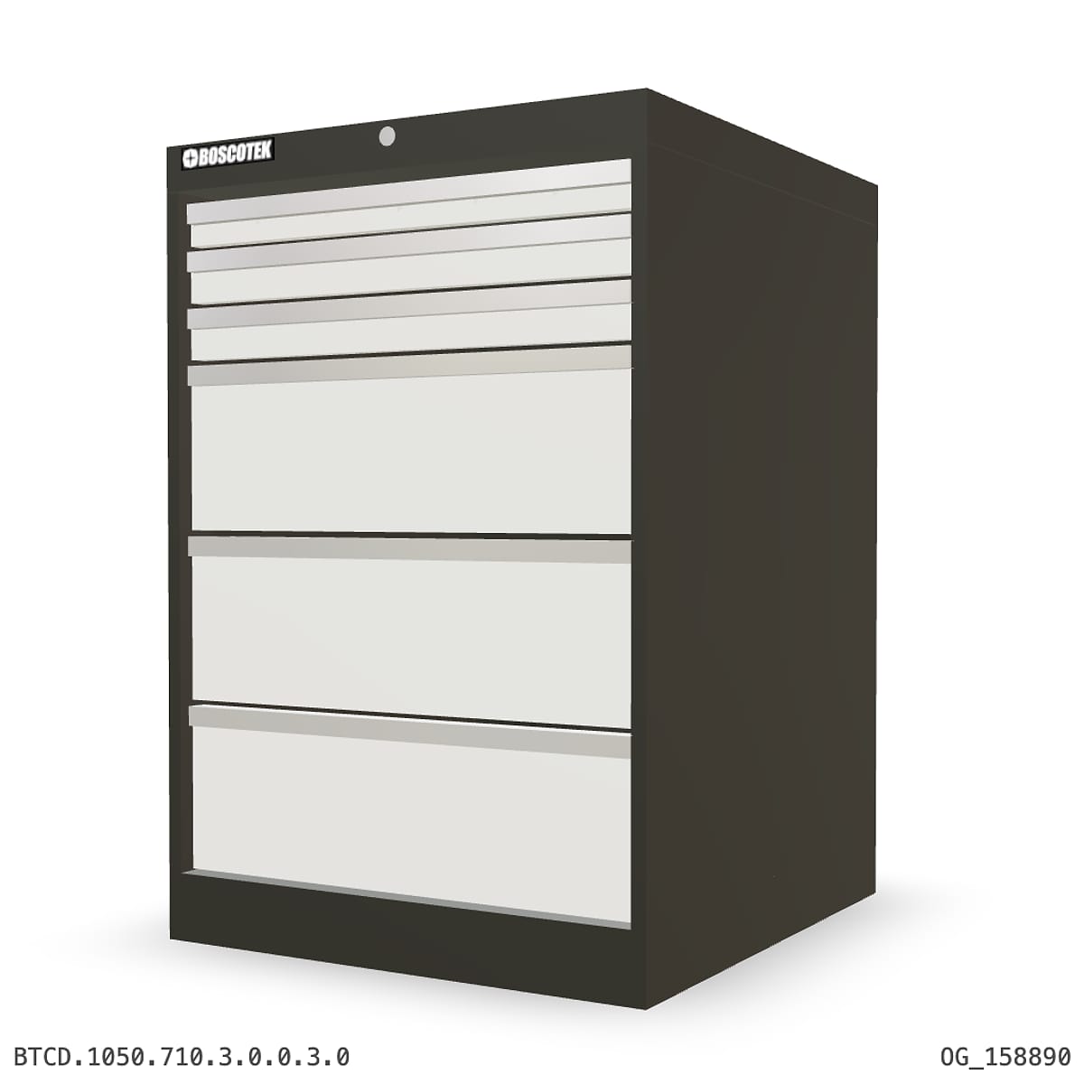 HD Cabinet 710W × 1050H — D Series, 6-Drawer by Boscotek