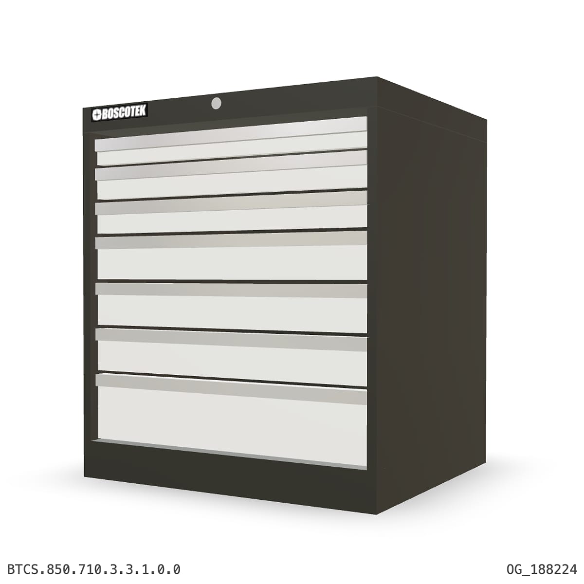 HD Cabinet 710W × 850H — S Series, 7-Drawer by Boscotek