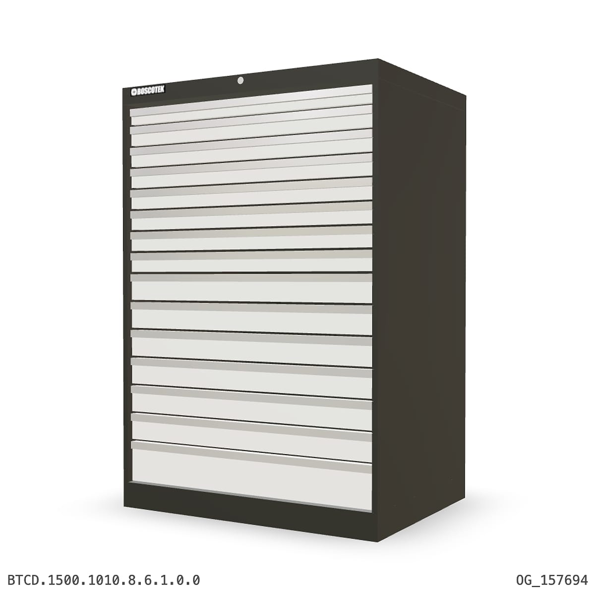 HD Cabinet 1010W × 1500H — D Series, 15-Drawer by Boscotek