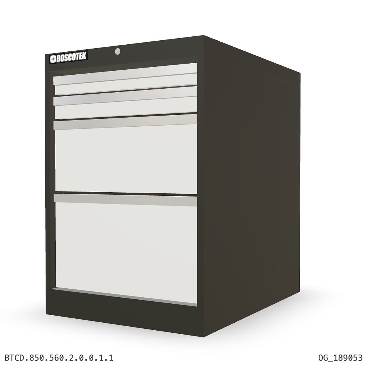 HD Cabinet 560W × 850H — D Series, 4-Drawer by Boscotek