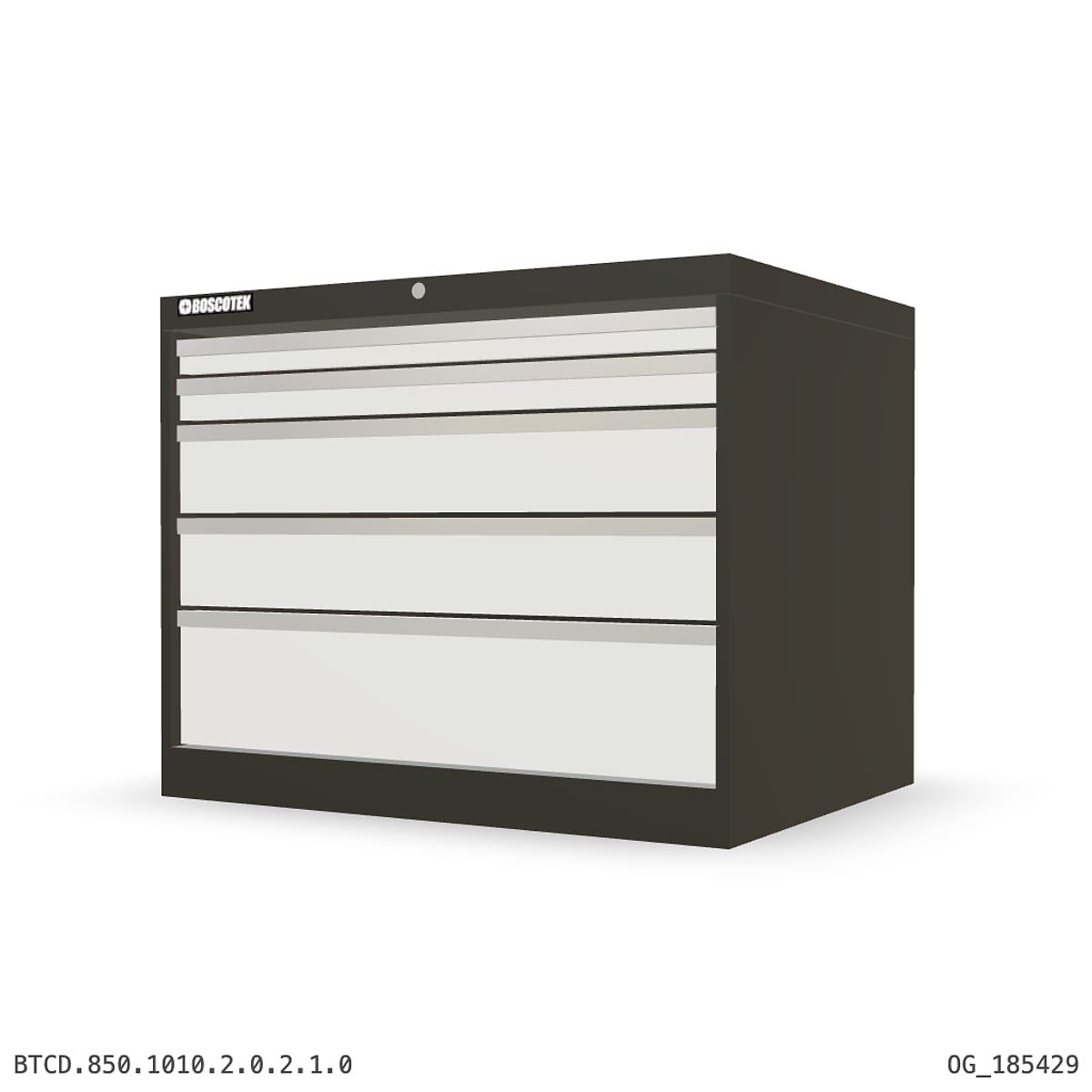 HD Cabinet 1010W × 850H — D Series, 5-Drawer by Boscotek