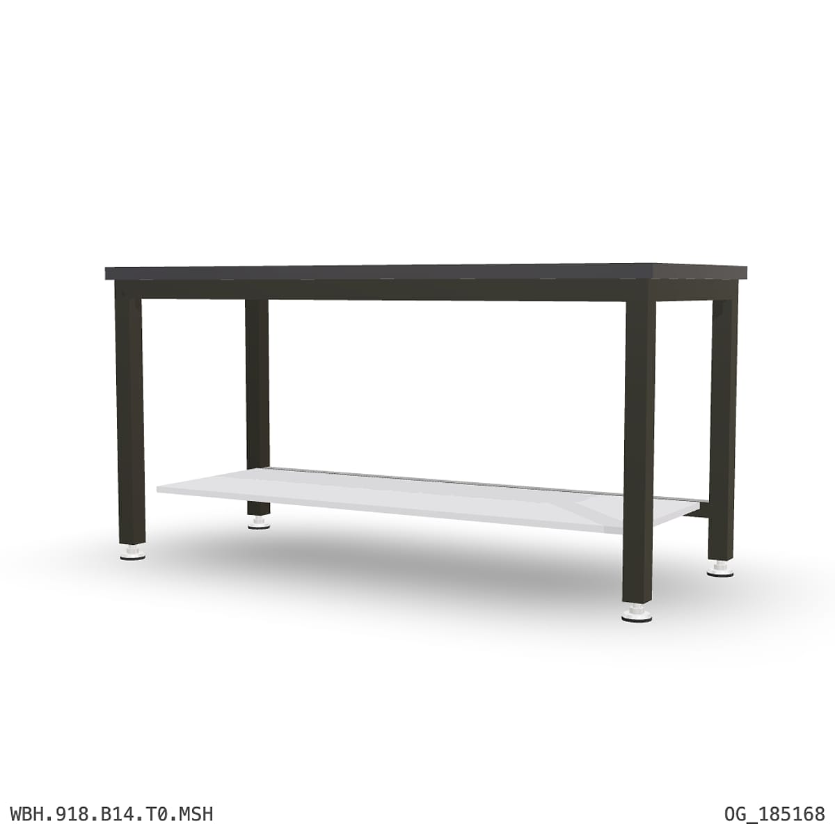 Heavy Duty Workbench 1800mm — 3mm Mild Steel (Heavy), under-bench storage by Boscotek