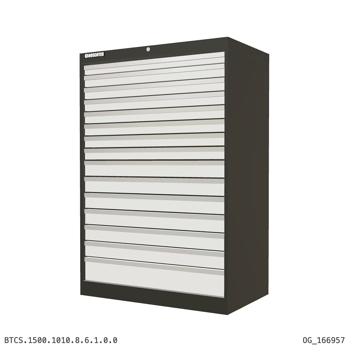 HD Cabinet 1010W × 1500H — S Series, 15-Drawer by Boscotek