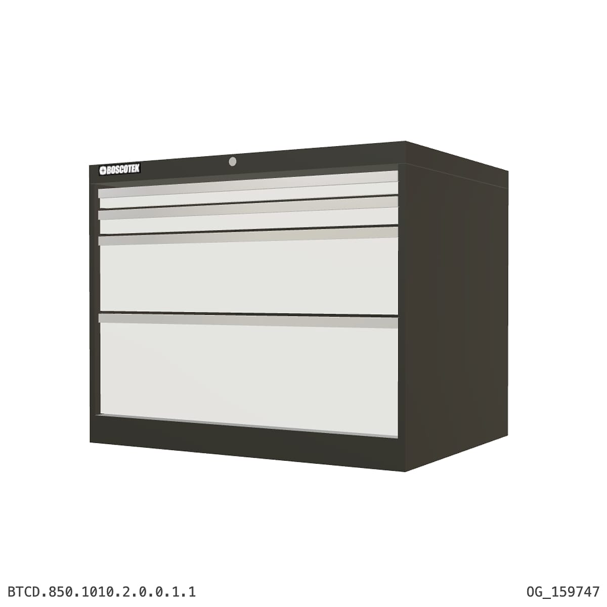 HD Cabinet 1010W × 850H — D Series, 4-Drawer by Boscotek