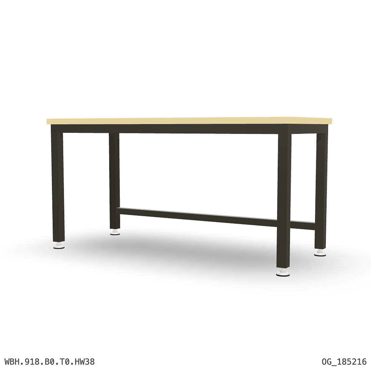 Heavy Duty Workbench 1800mm — Hardwood Oak 38mm by Boscotek