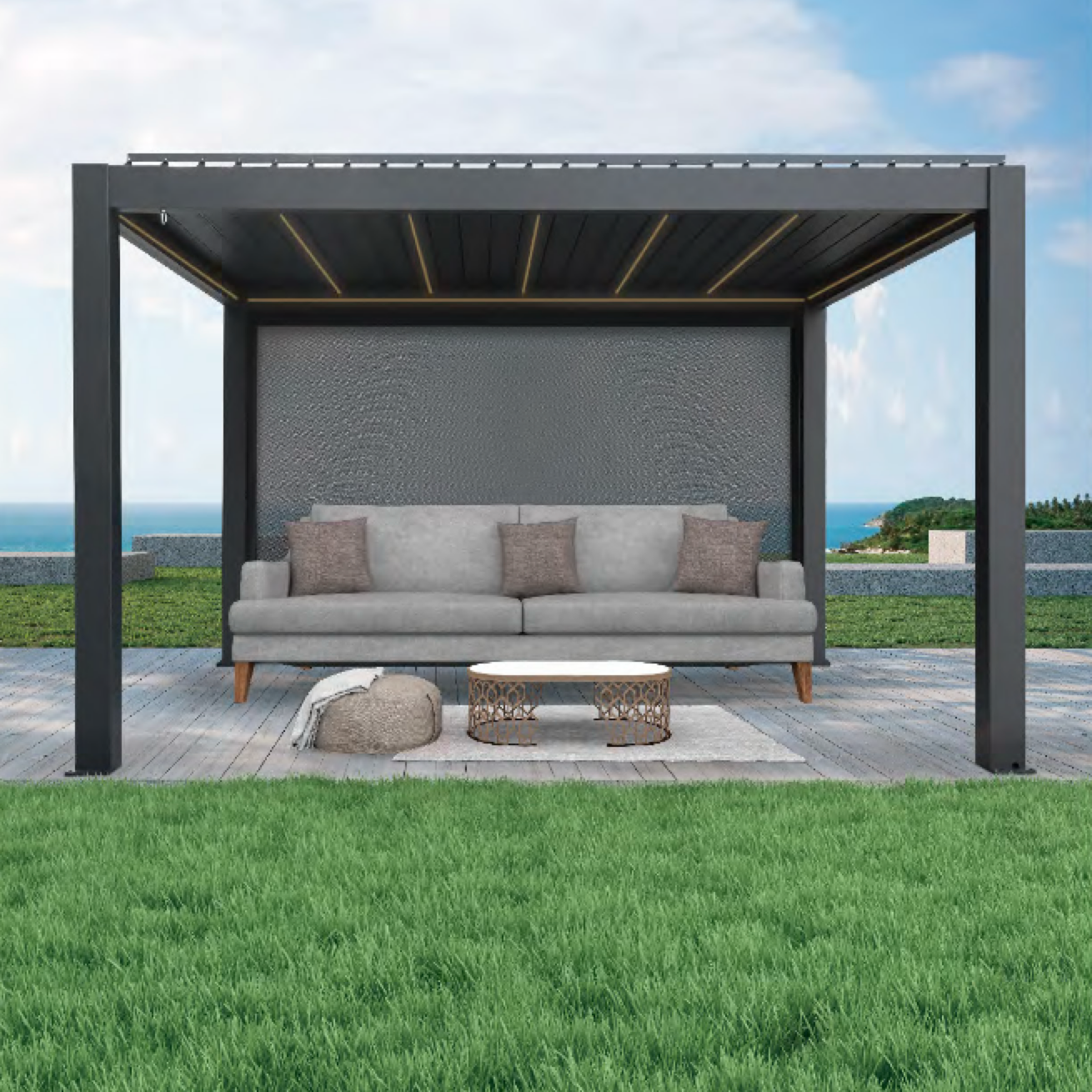 OMH-1300 Heavy-Duty Outdoor Pergola by OPIE Hub