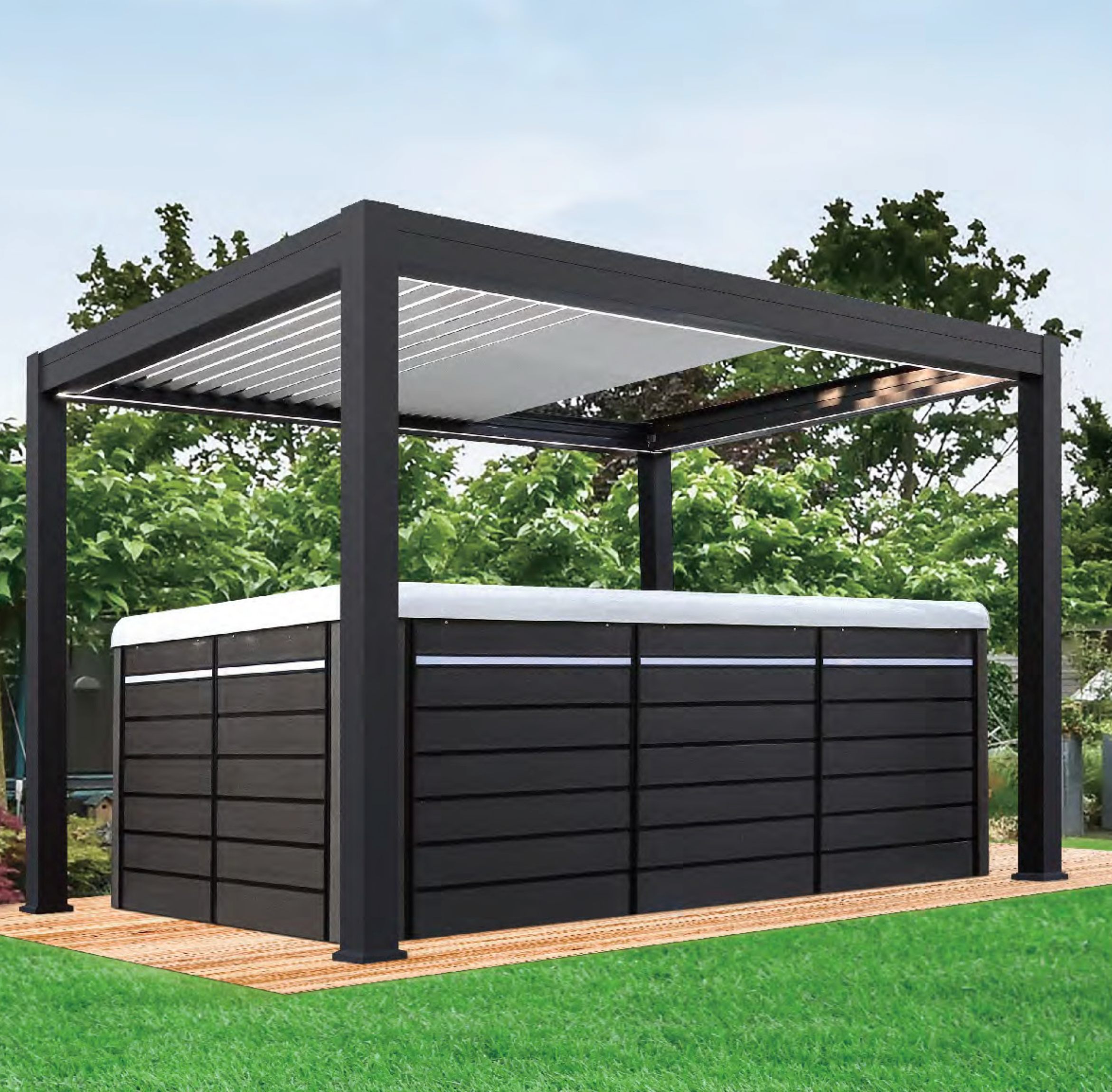 OMH-2000 Retractable Pergola System by OPIE Hub
