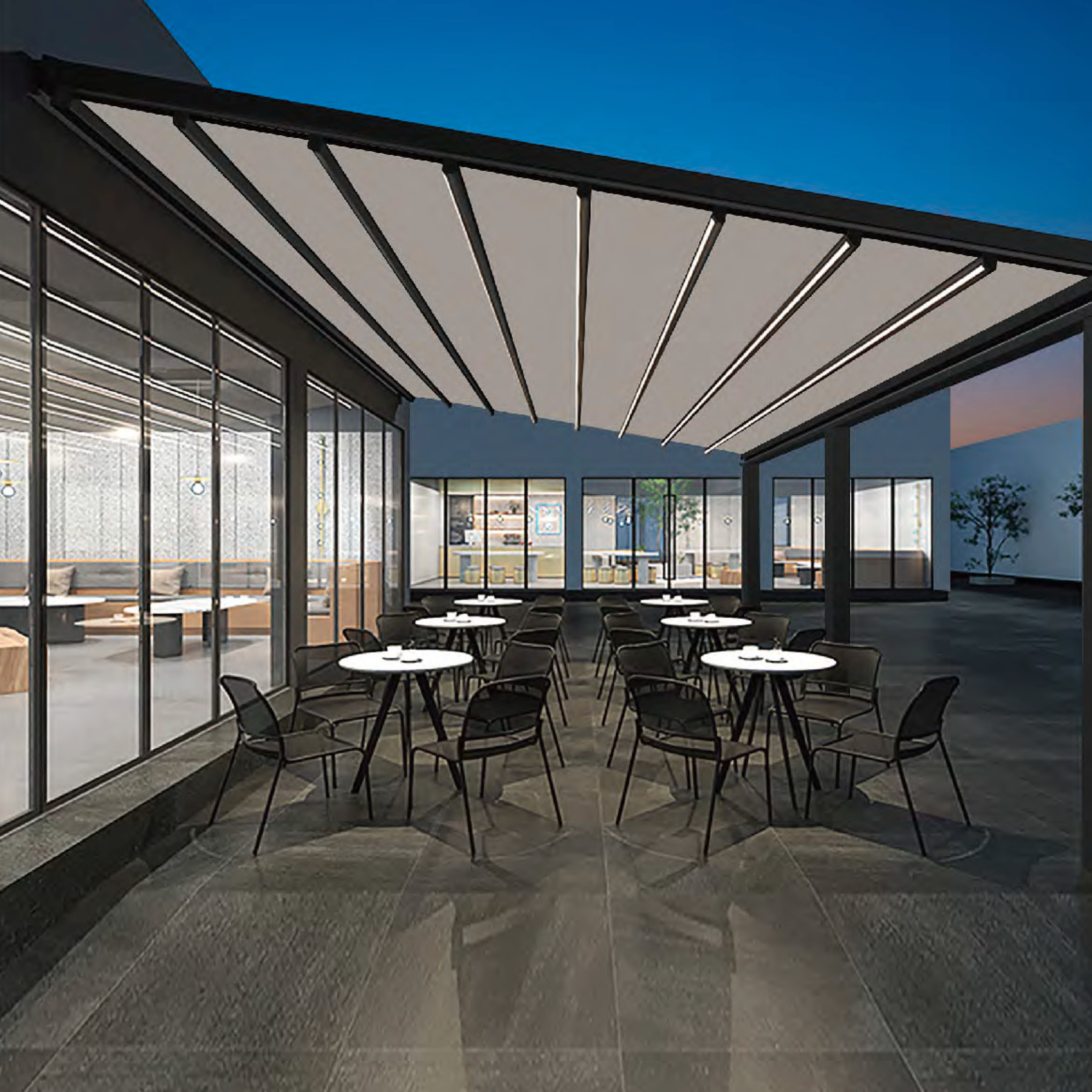 OMH-2100 Electric Retractable Canopy by OPIE Hub