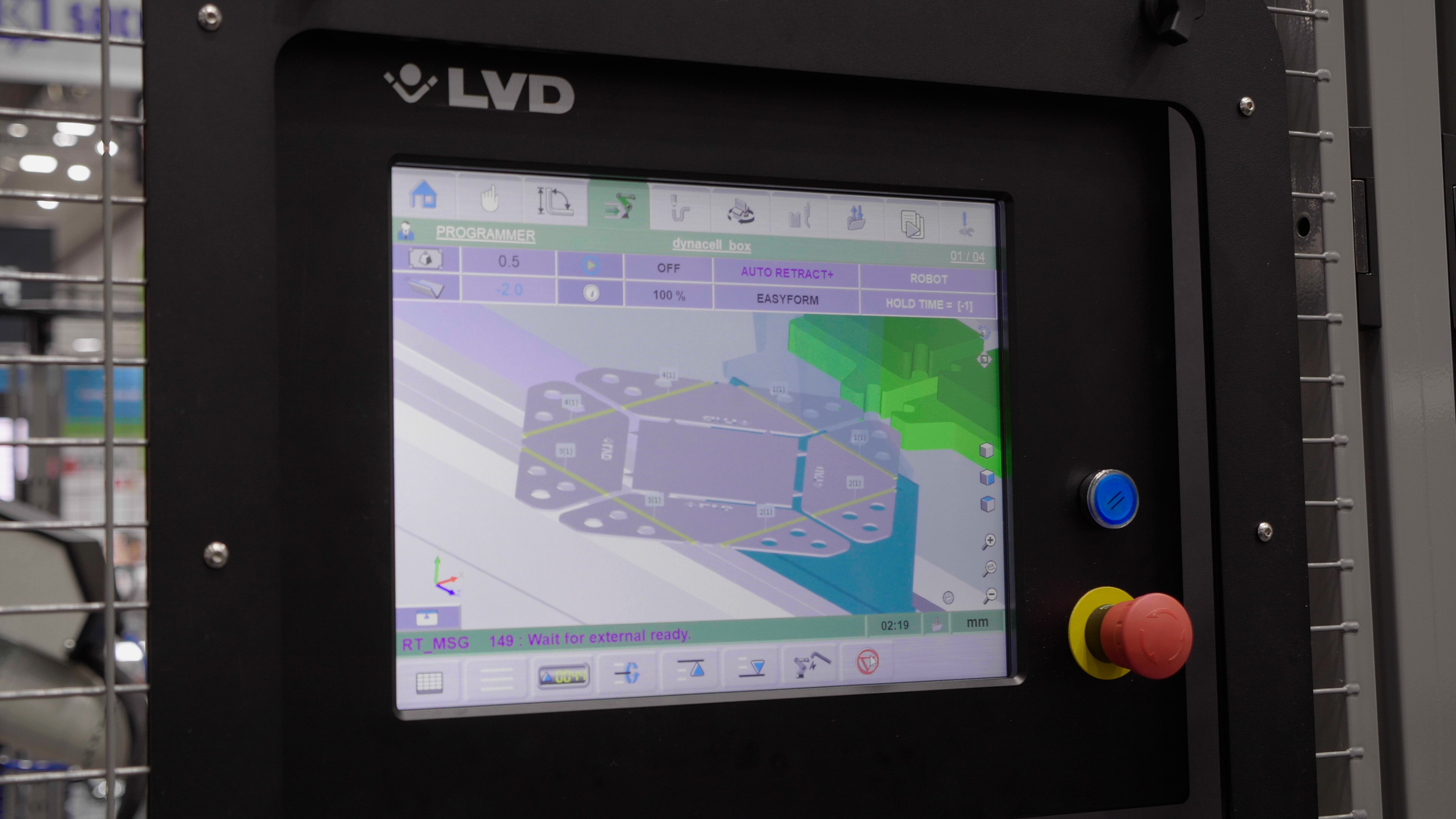 Wilson & Gilkes LVD robotic press brake control panel for CNC sheet metal forming